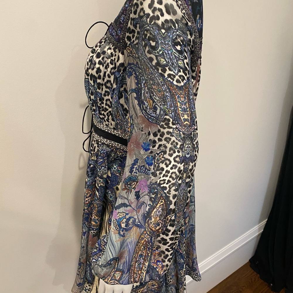 Camilla crepe de chine tasseled dress new M - Picture 9 of 13